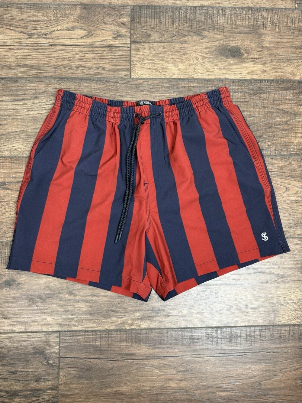 Todd Snyder Swim Shorts Trunks 5" Montauk Striped Sz Large L New NWT